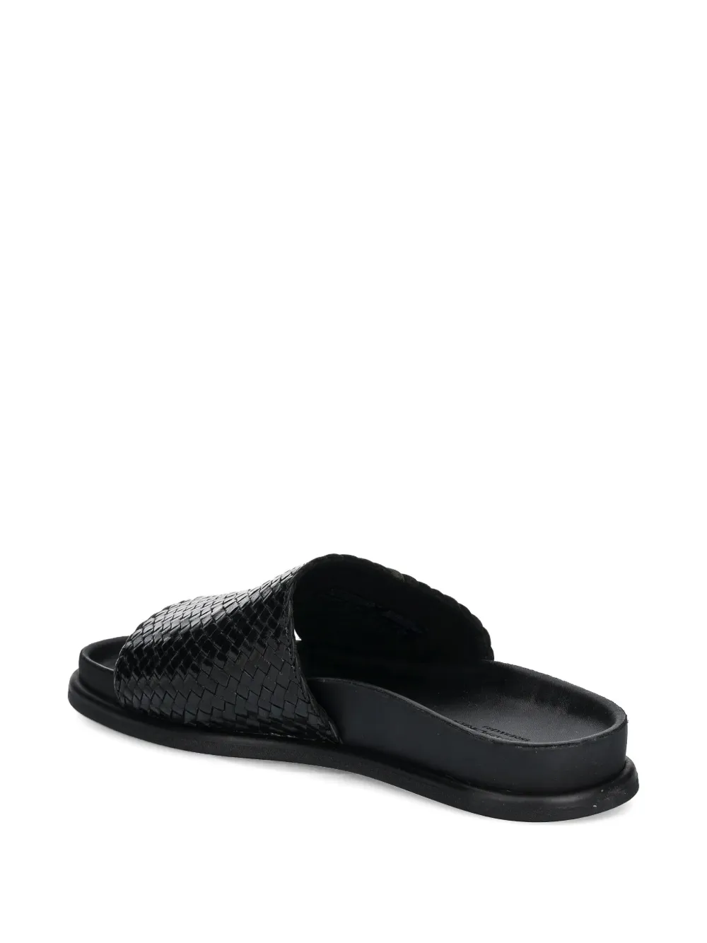 VAGABOND Effie woven leather slides Black