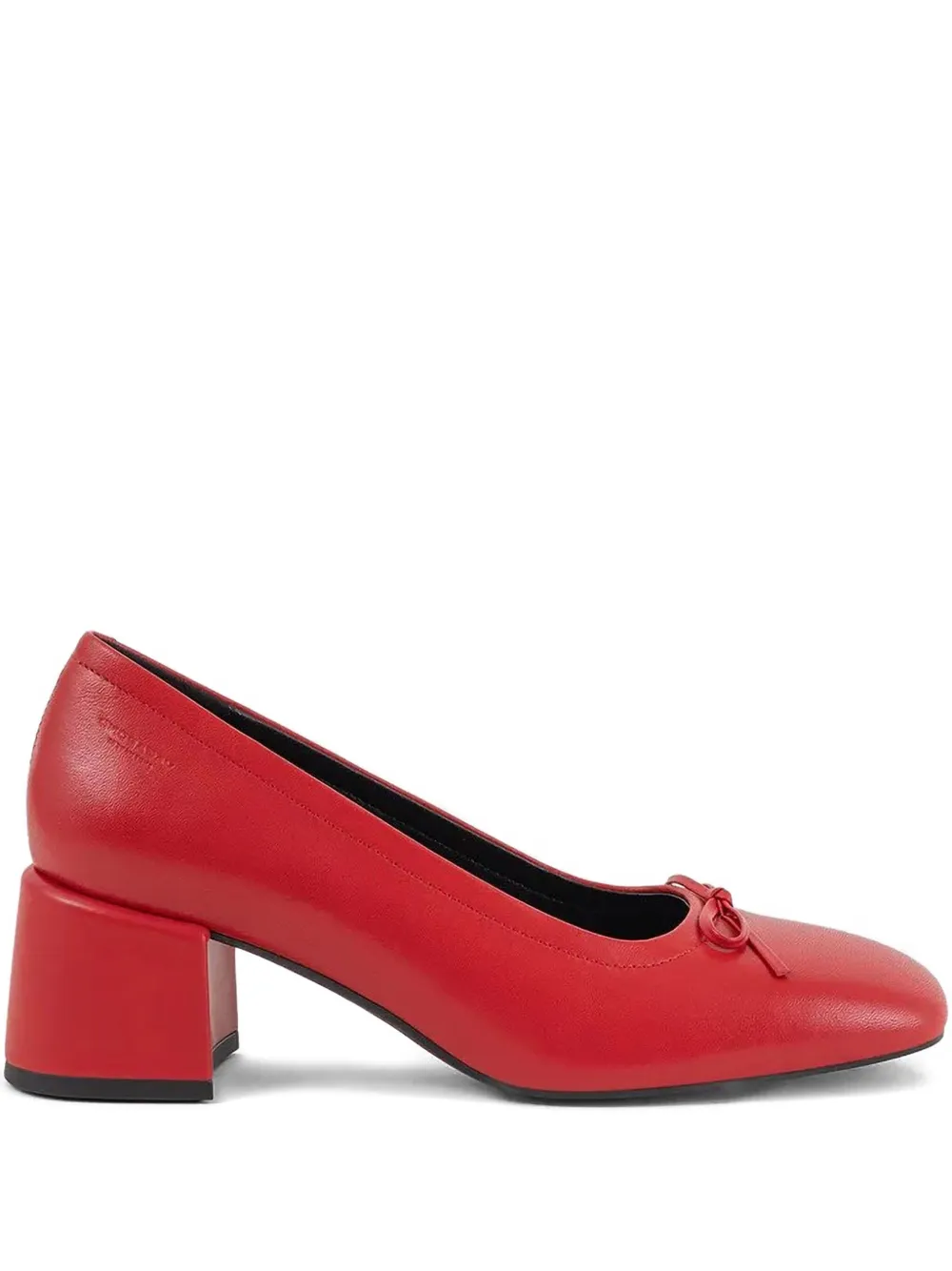 VAGABOND Adison bow-detail block-heel pumps Red