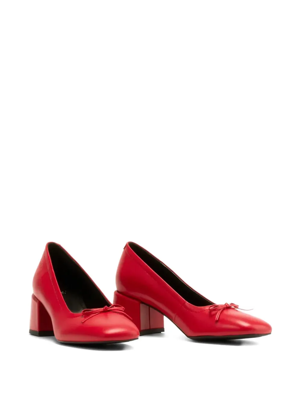 VAGABOND Adison bow-detail block-heel pumps Red