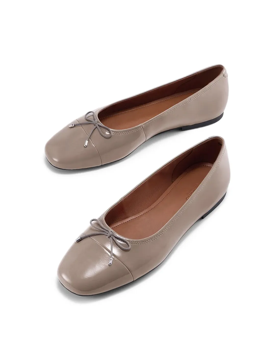 VAGABOND Jolin ballerina's met strikdetail en ronde neus Beige