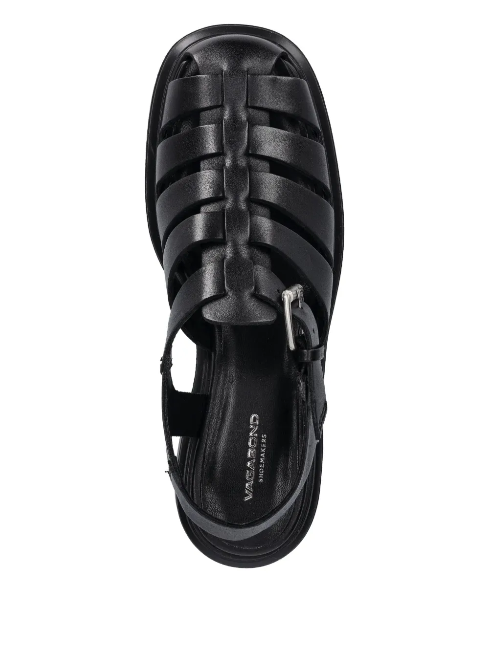 Vagabond 25mm Ellis Caged Sandals In Black