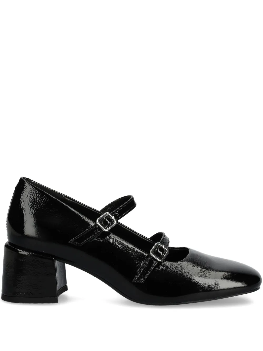 VAGABOND 55mm Adison double-buckle patent pumps Black