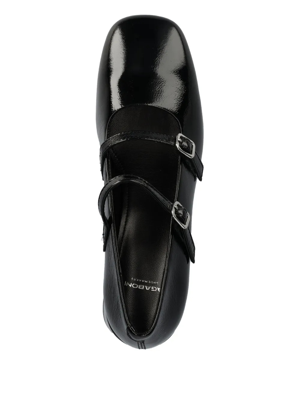 VAGABOND 55mm Adison double-buckle patent pumps Black