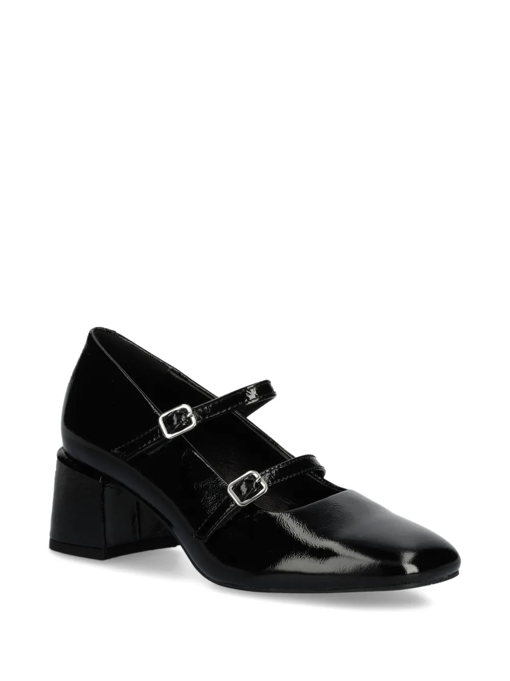 VAGABOND 55mm Adison double-buckle patent pumps Black