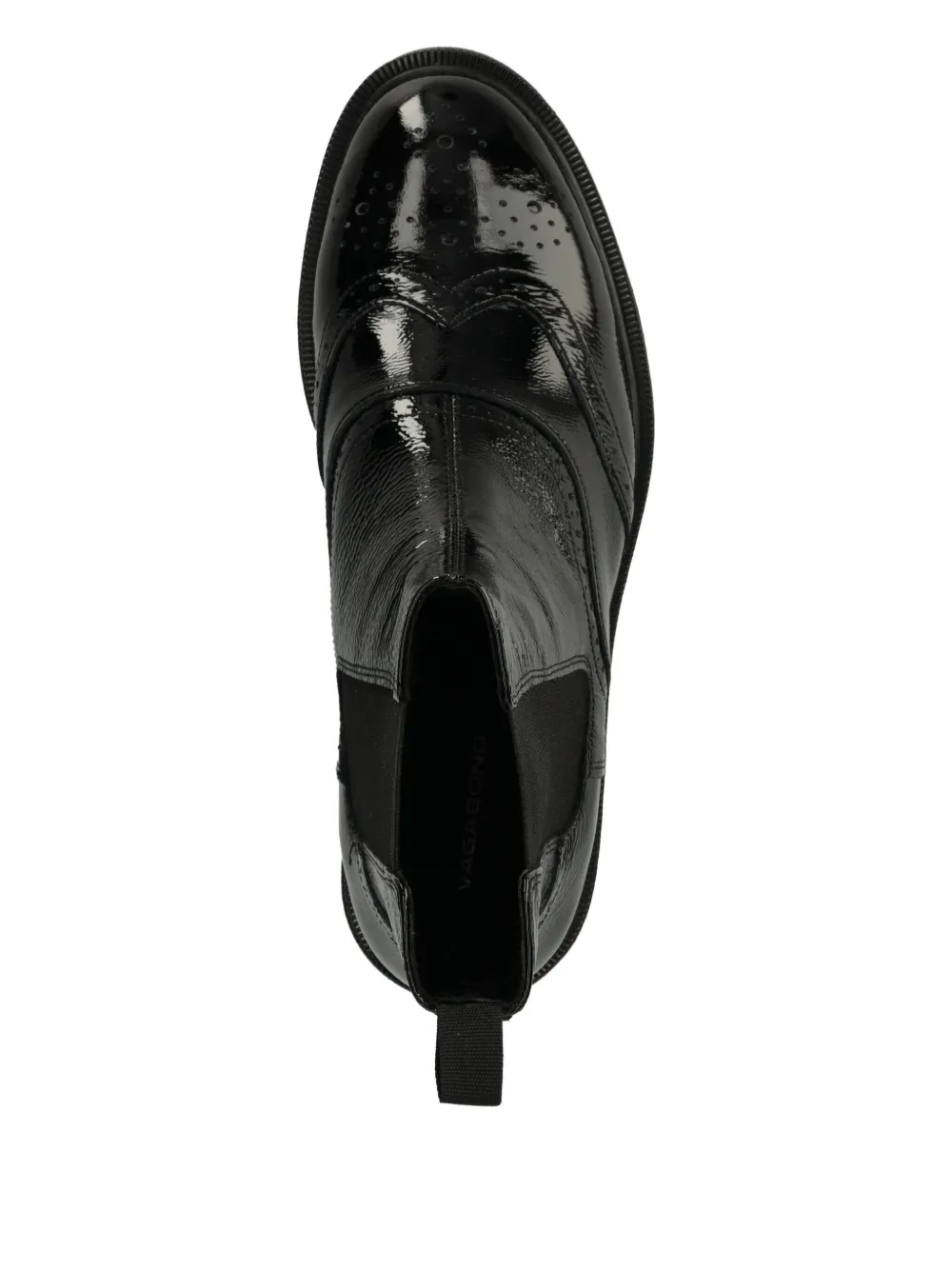 VAGABOND 30 mm Amina lakleren Chelsea laarzen Zwart