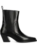 VAGABOND 62mm Alina pointed-toe elastic-panel boots - Black