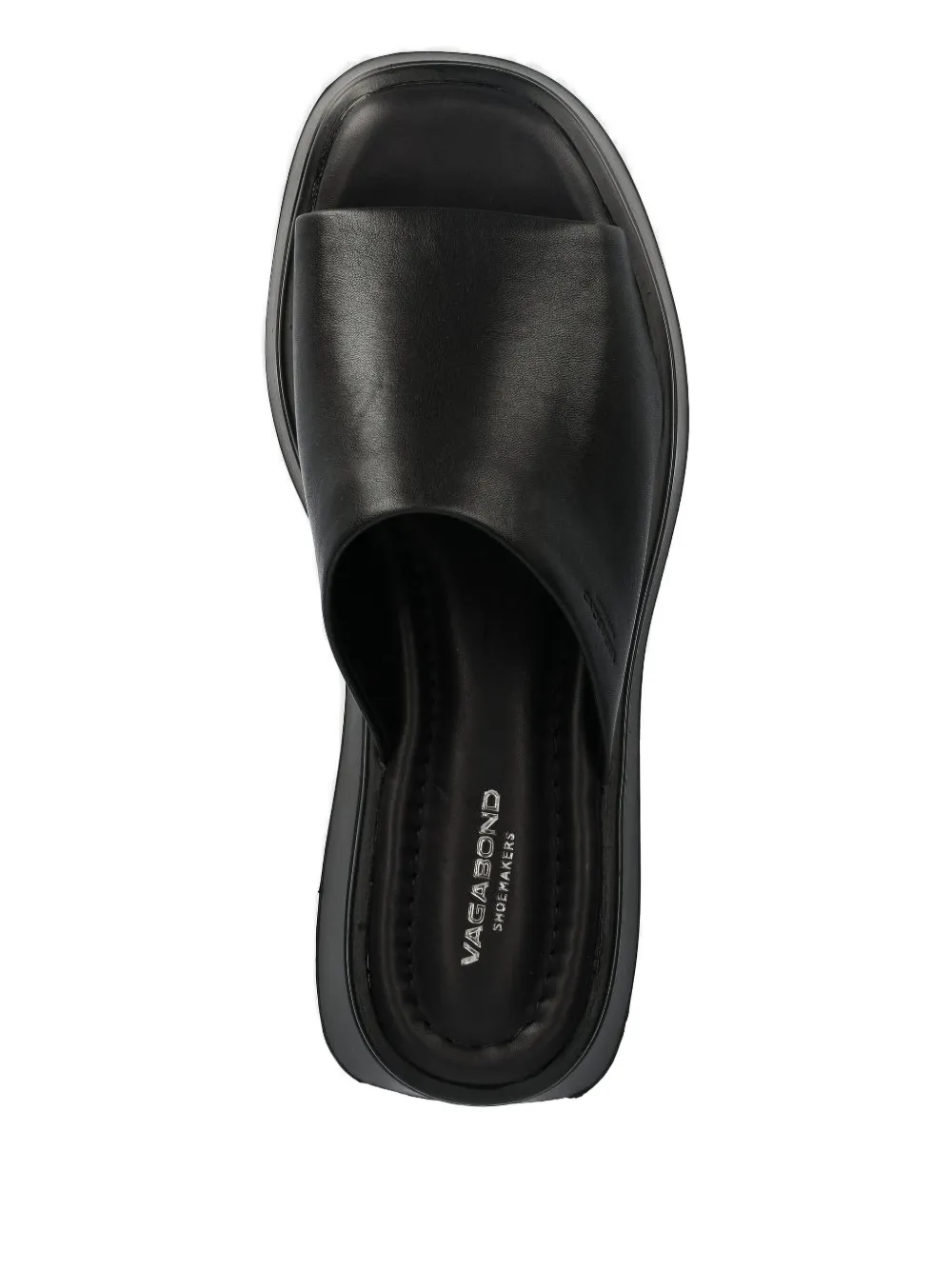 VAGABOND platform leather sandals Black