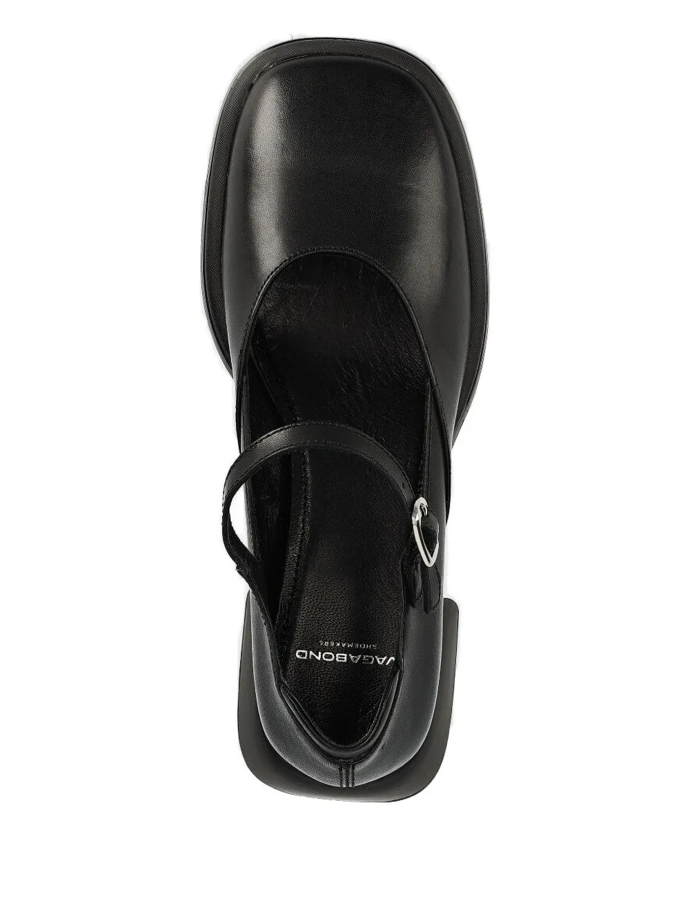 Vagabond Buckle-strap Block-heeled Pumps In Black
