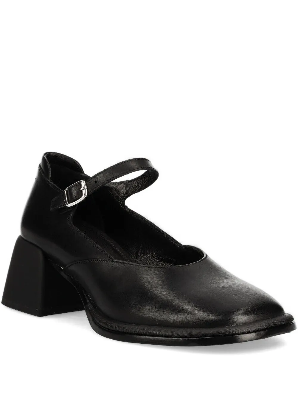 Vagabond Buckle-strap Block-heeled Pumps In Black