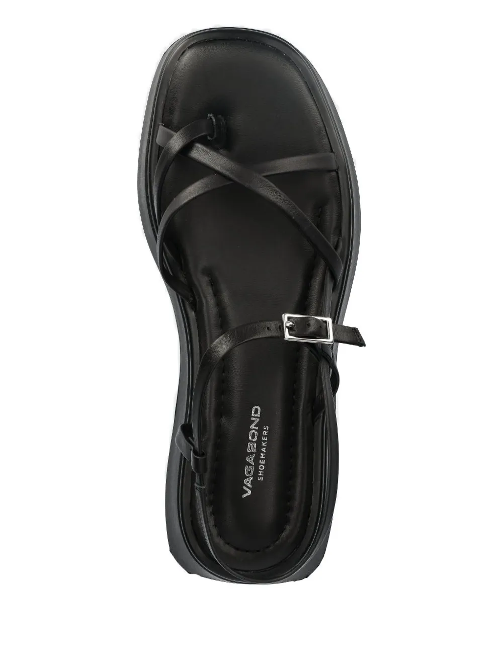 VAGABOND crossover platform sandals Black