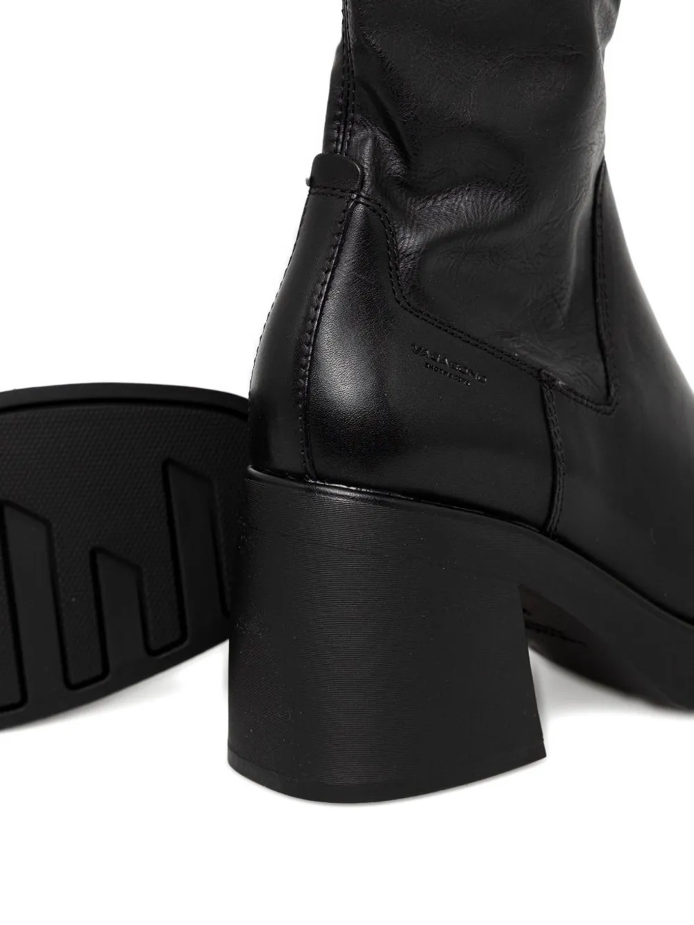 VAGABOND 87mm Brooke leather block-heel boots Black