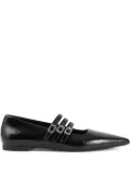 VAGABOND Hermine pointed-toe buckle flats - Black