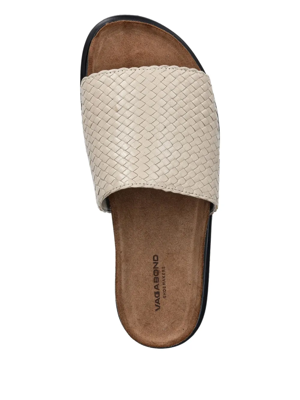 VAGABOND Effie woven leather slides Neutrals