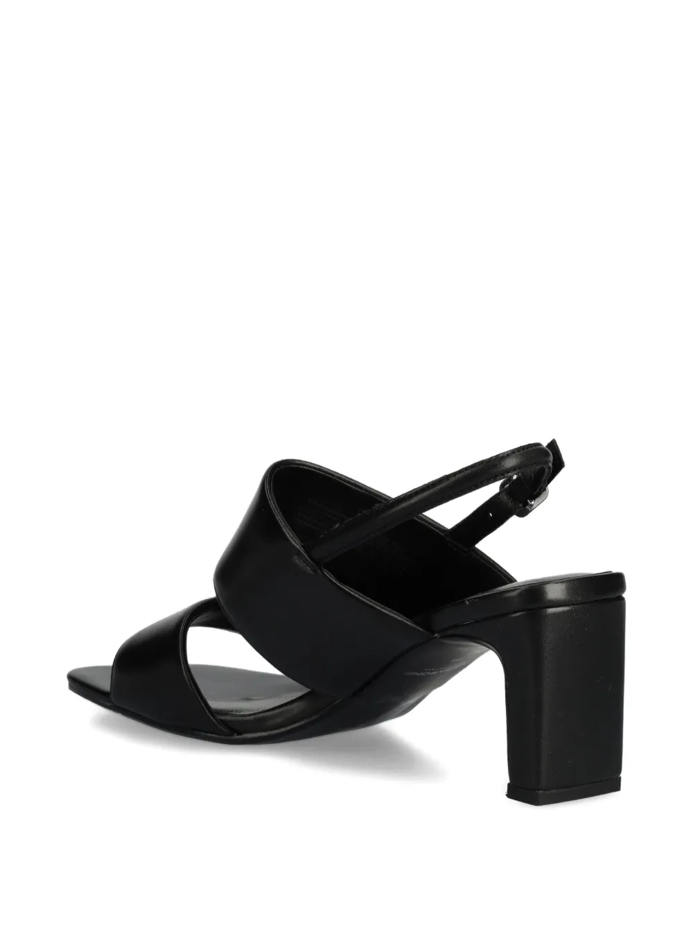 VAGABOND double-stripe slingback leather sandals Black