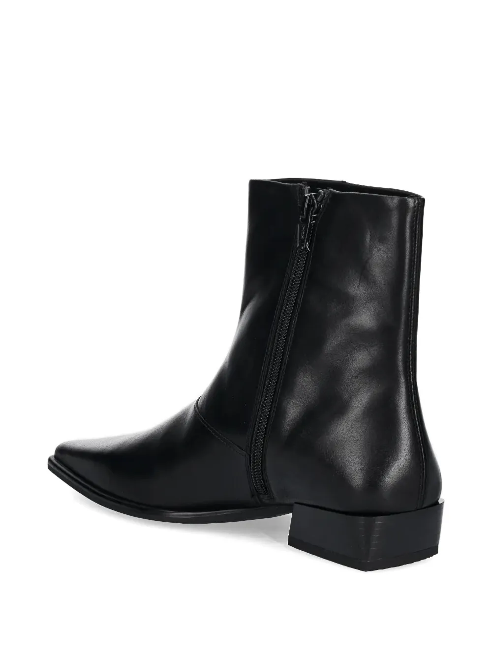 Vagabond Zip-detail Pointed-toe Boots In Black