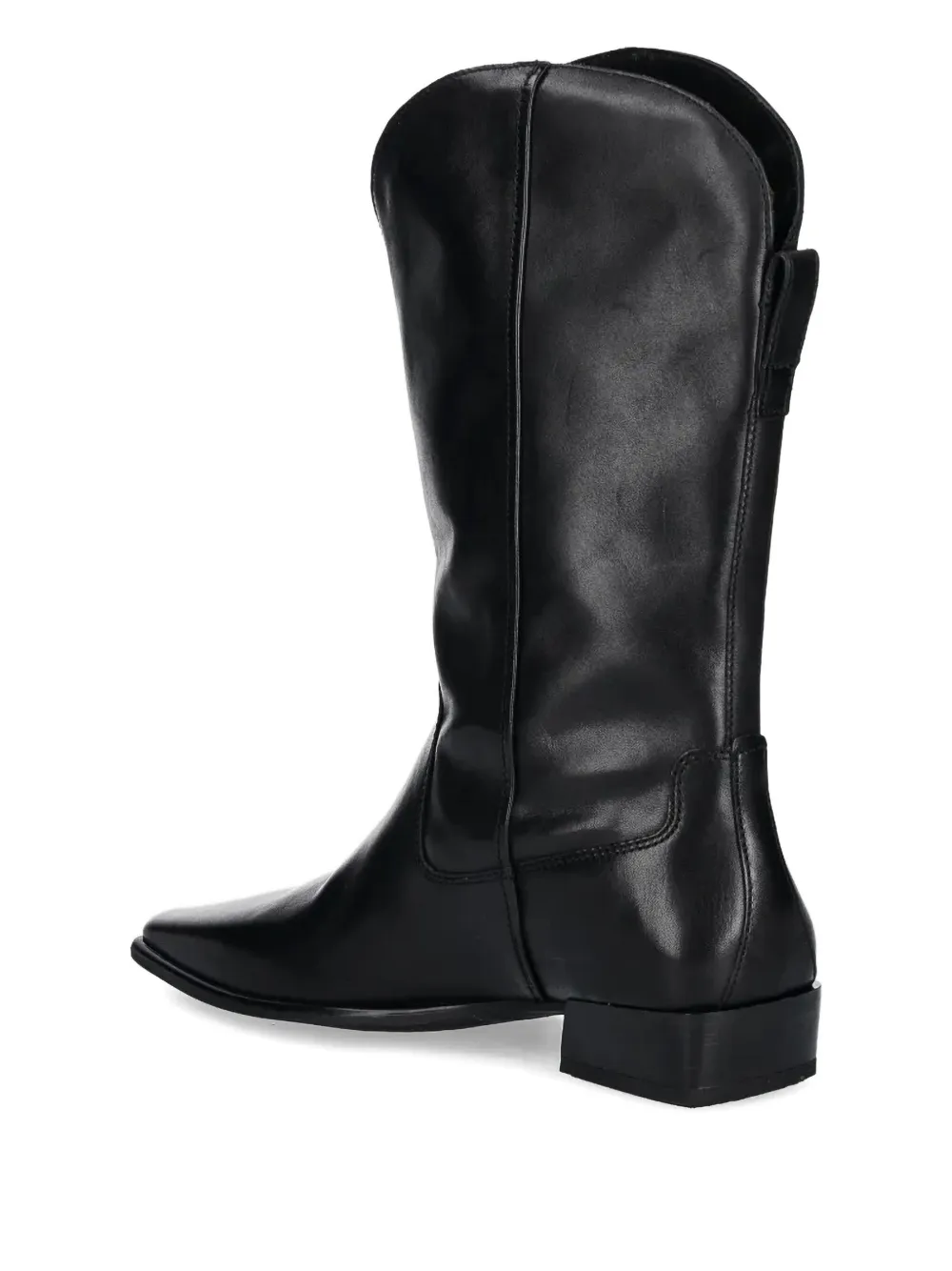 VAGABOND Nella leather square-toe cowboy boots Black