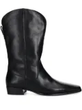 VAGABOND Nella leather square-toe cowboy boots - Black