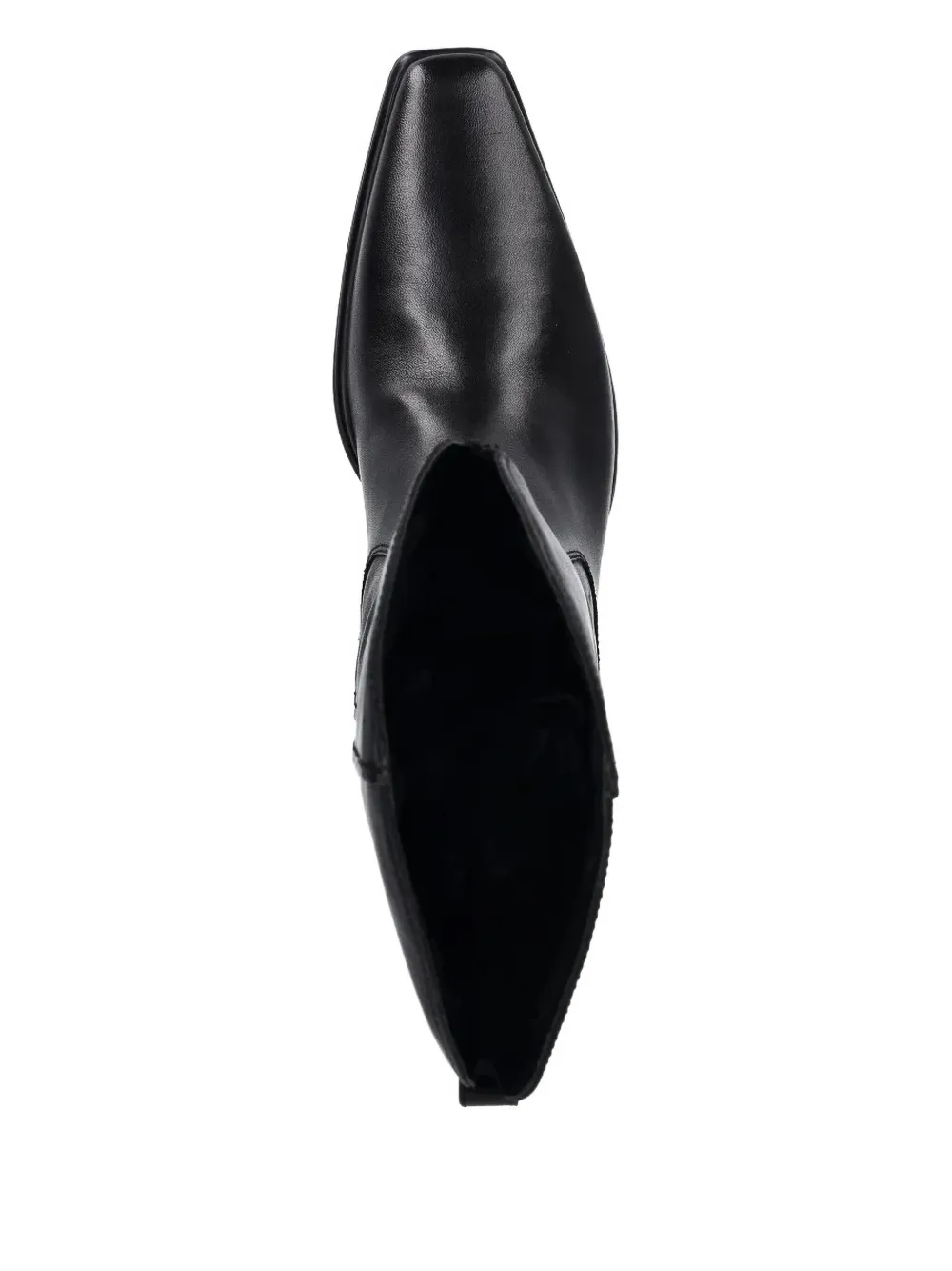 VAGABOND Nella leather square-toe cowboy boots Black