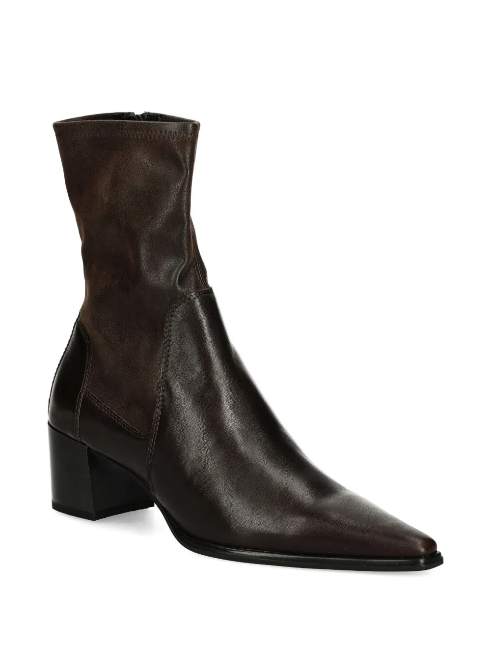 VAGABOND Giselle pointed-toe block-heel ankle boots Brown
