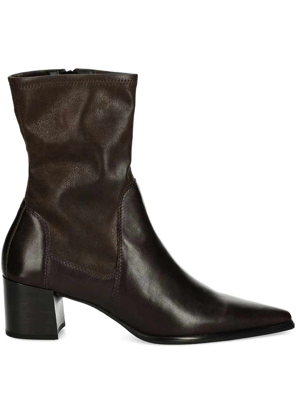 VAGABOND Giselle pointed-toe block-heel ankle boots Brown