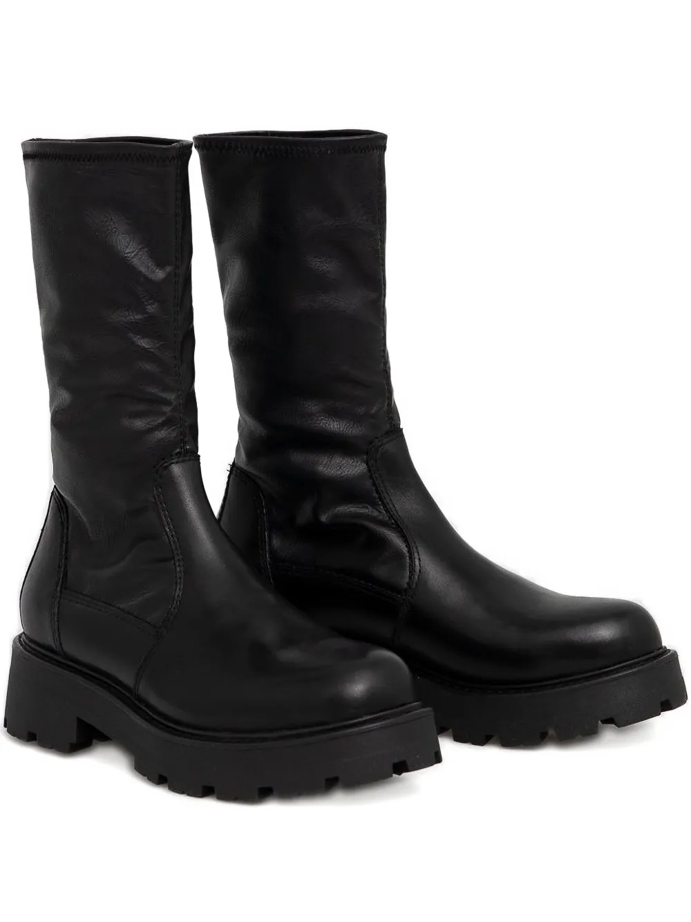 VAGABOND round toe platform boots BLACK