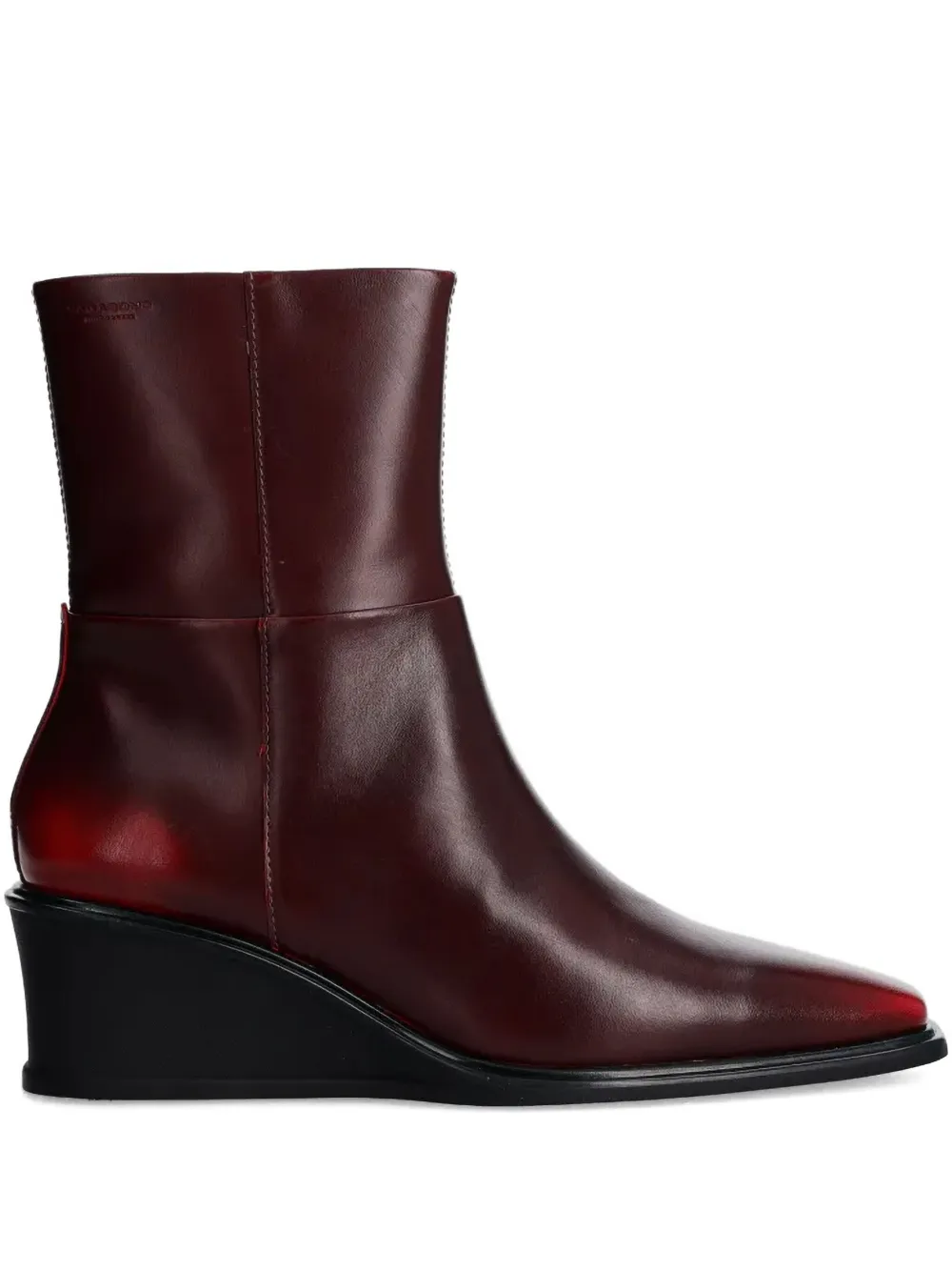 VAGABOND 50 mm Aino laarzen met sleehak en rits Rood