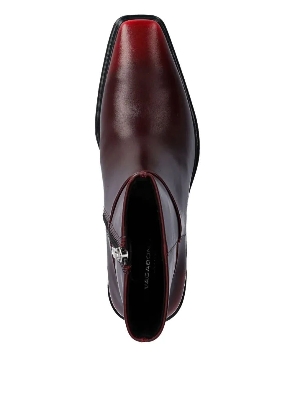 VAGABOND 50 mm Aino laarzen met sleehak en rits Rood