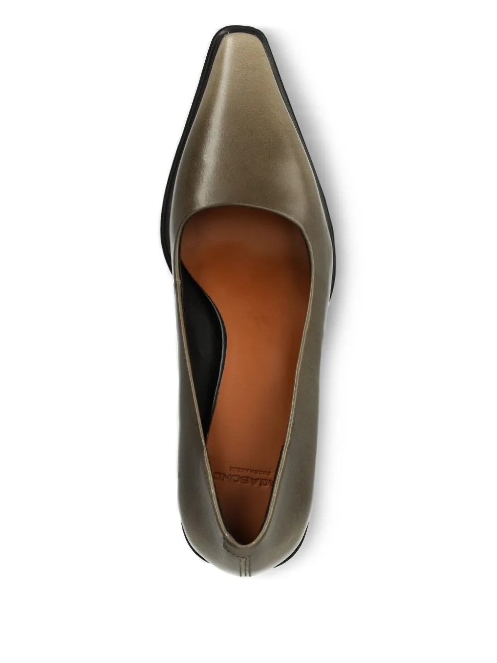Vagabond 60mm Pointed-toe Sculpted-heel Pumps In Green