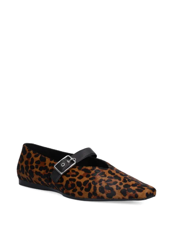 VAGABOND Wioletta leopard-print Buckled Ballet Flats | Brown