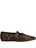 VAGABOND Wioletta leopard-print buckled ballet flats - Brown