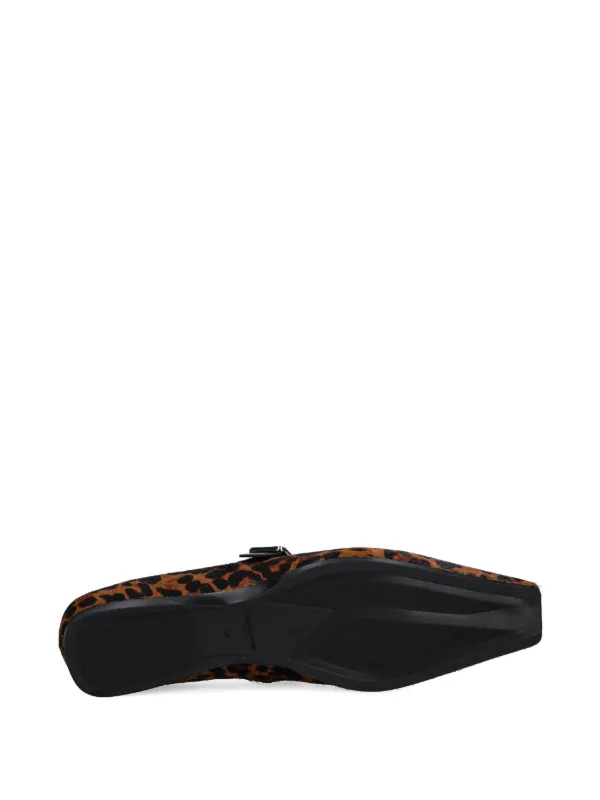 VAGABOND Wioletta leopard-print Buckled Ballet Flats | Brown