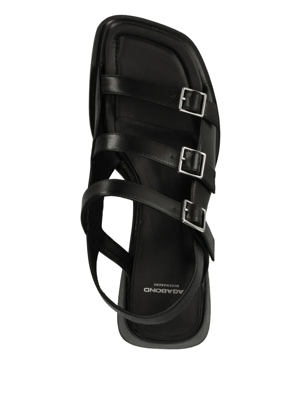 VAGABOND 60mm Ines buckle-detail block-heel sandals Black