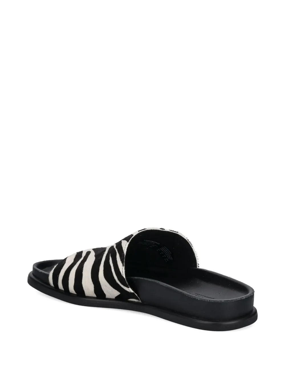 VAGABOND Effie zebra-print slides Black