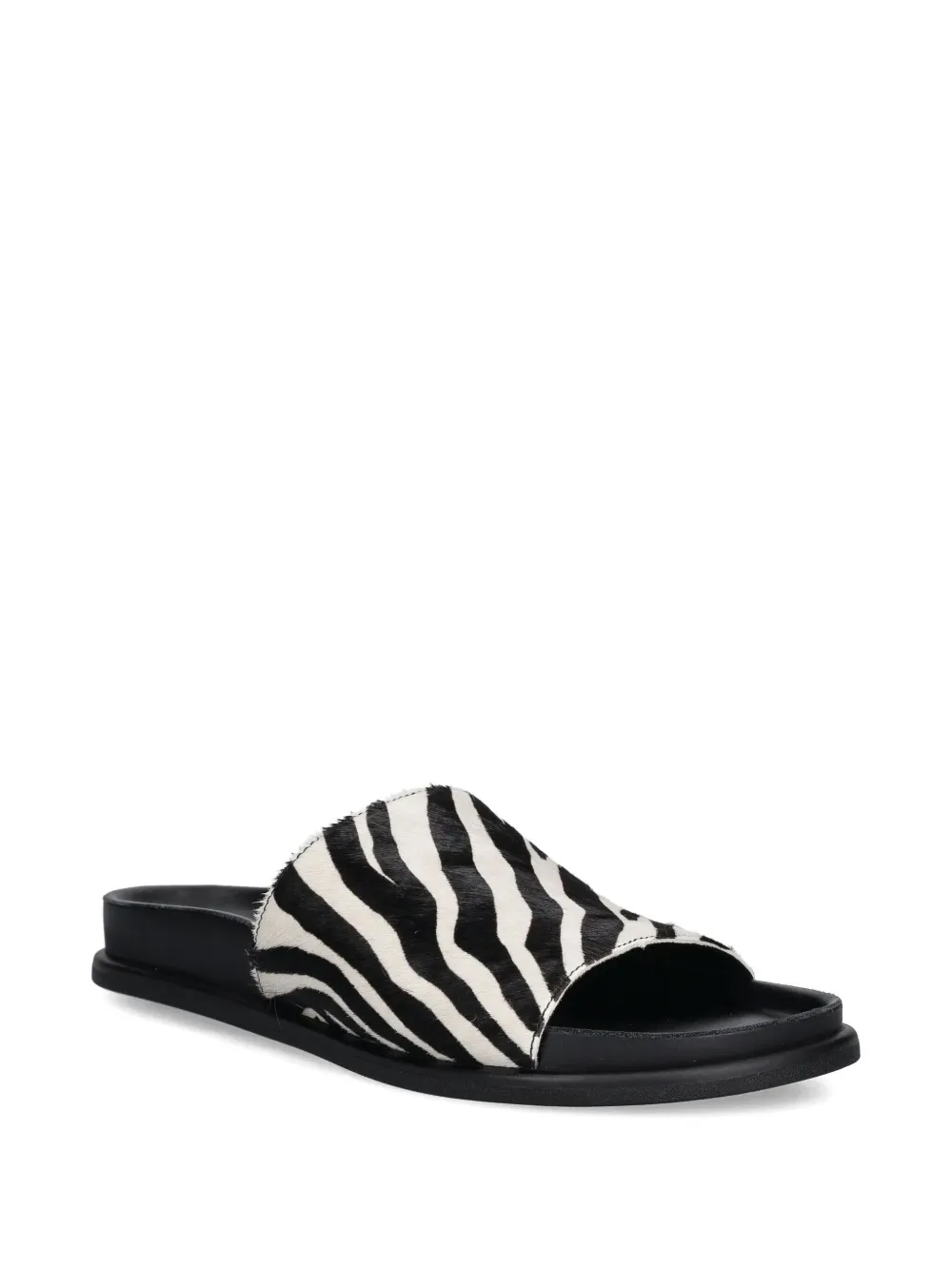 VAGABOND Effie zebra-print slides Black