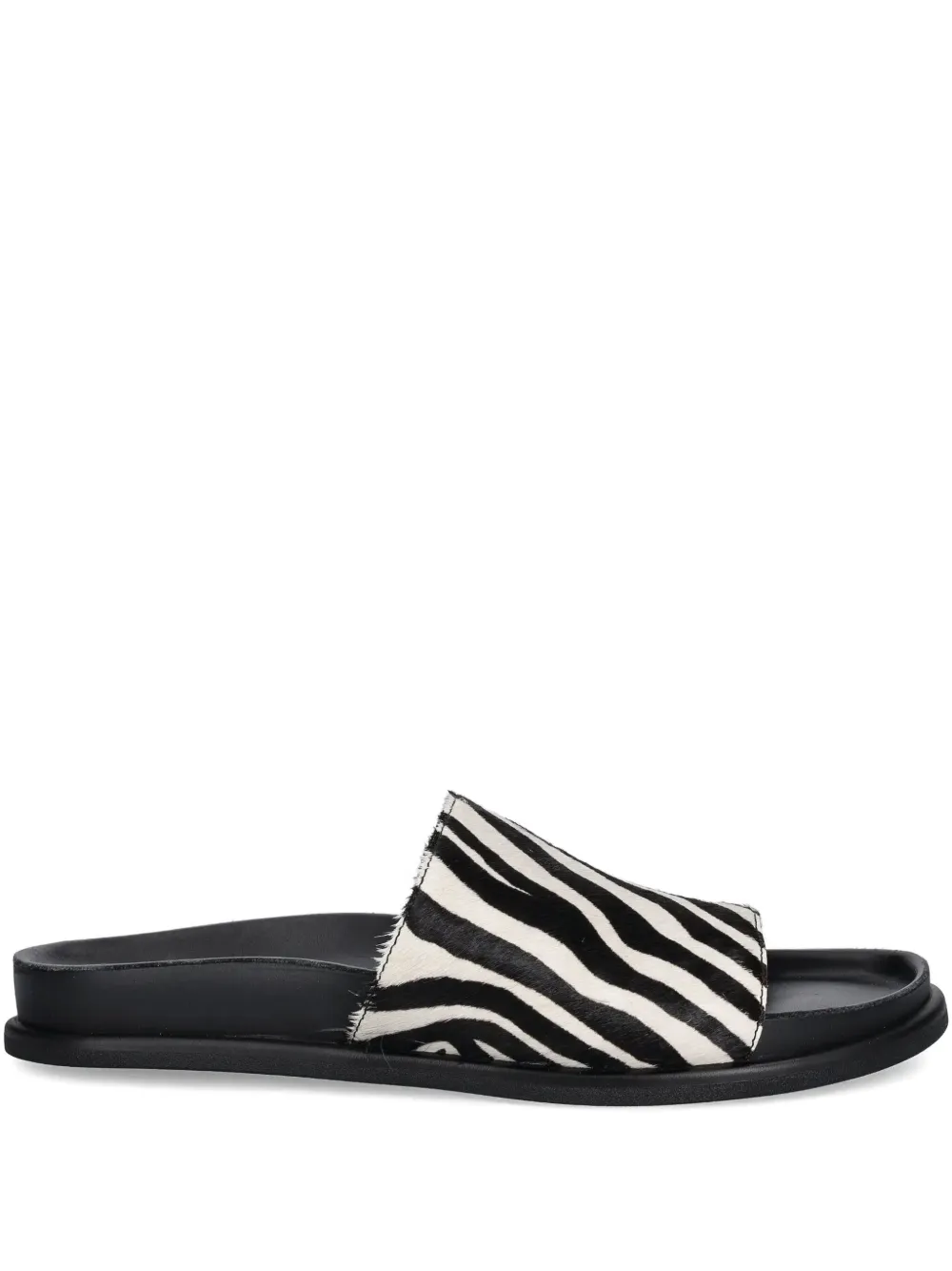 VAGABOND Effie zebra-print slides Black