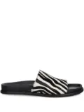 VAGABOND Effie zebra-print slides - Black