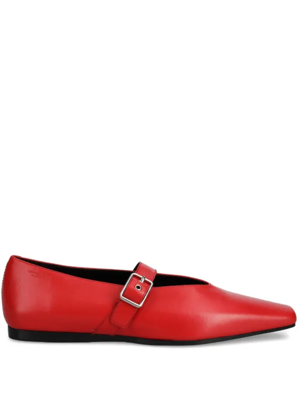 VAGABOND Wioletta バックルフラットシューズ | レッド | FARFETCH JP