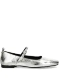 VAGABOND Delia buckle-strap square-toe ballet flats - Silver