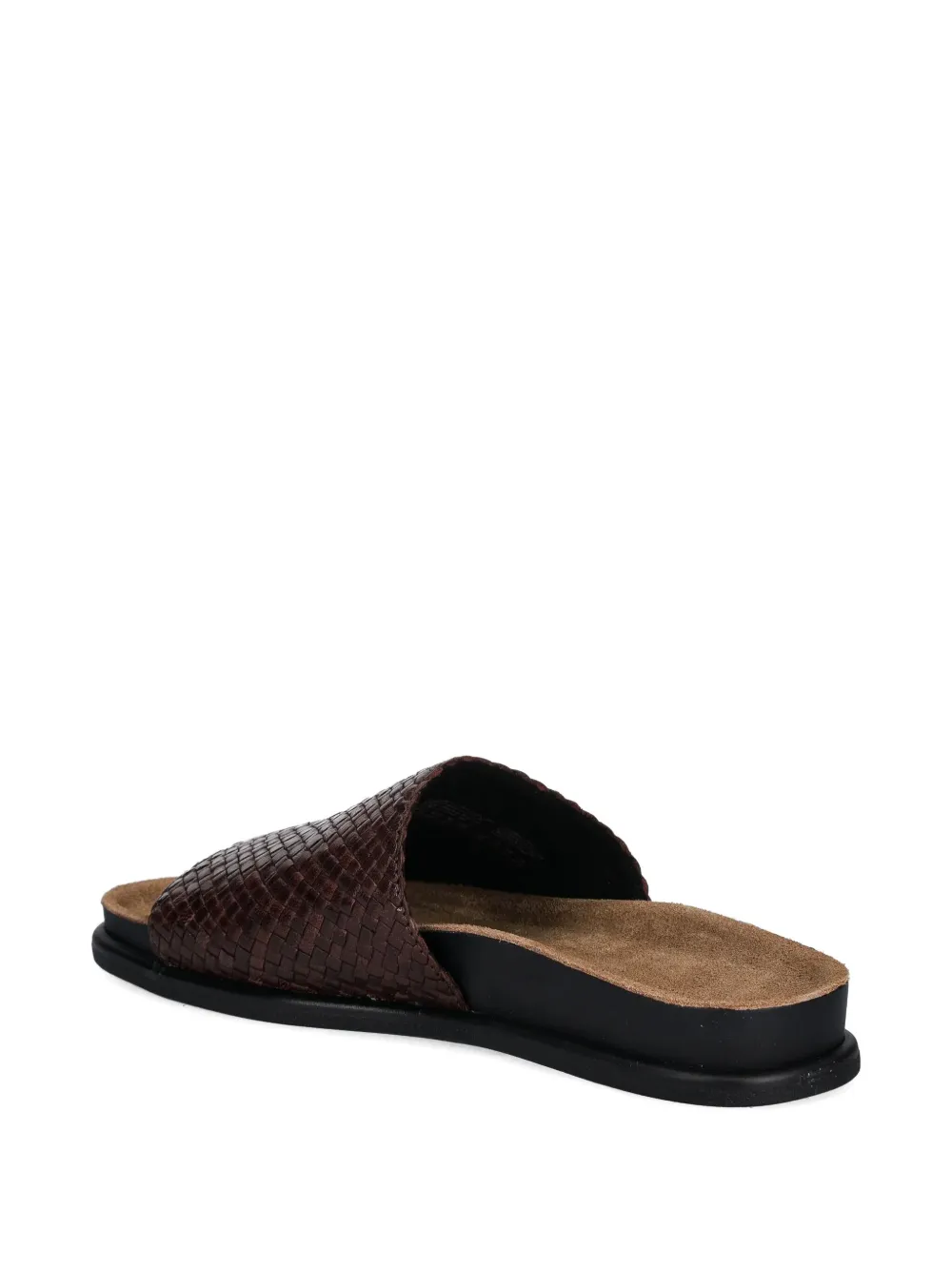 VAGABOND Effie woven leather slides Brown