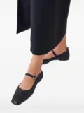 VAGABOND square-toe buckle flats - BLACK