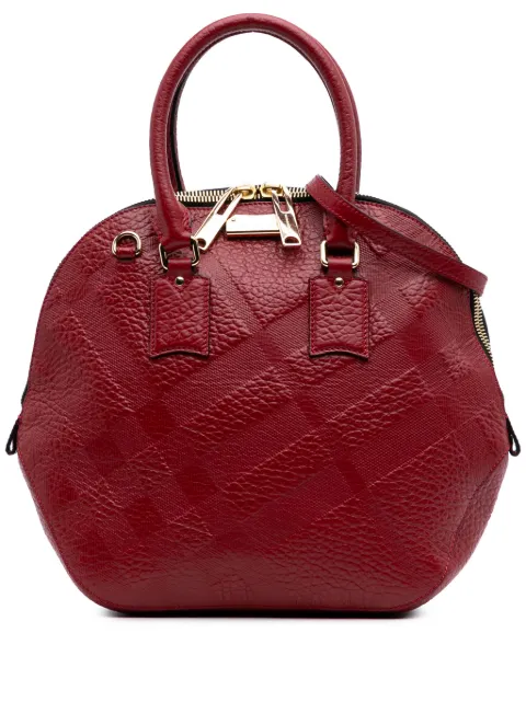 Burberry Pre-Owned 2000-2017 Medium Heritage Grain Check Embossed Orchard Bowling Bag satchel