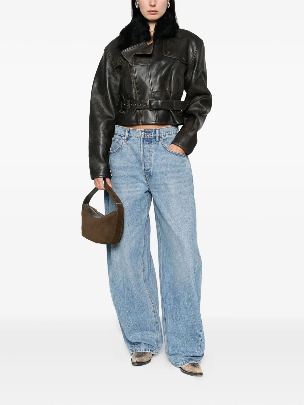 Alex Perry chamarra con cinturón | Chamarras biker | Image 2