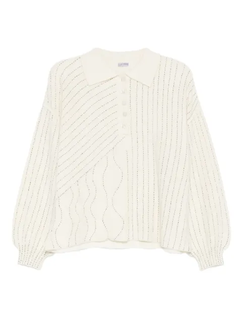 Glass Cypress stitch-detail polo shirt