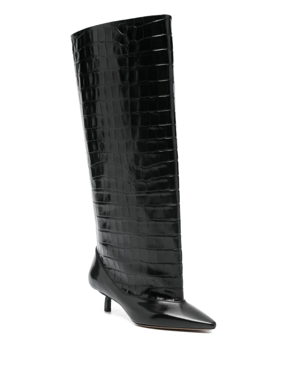 Jacquemus 45mm croc-embossed boots | Knee-High Boots | Image 2