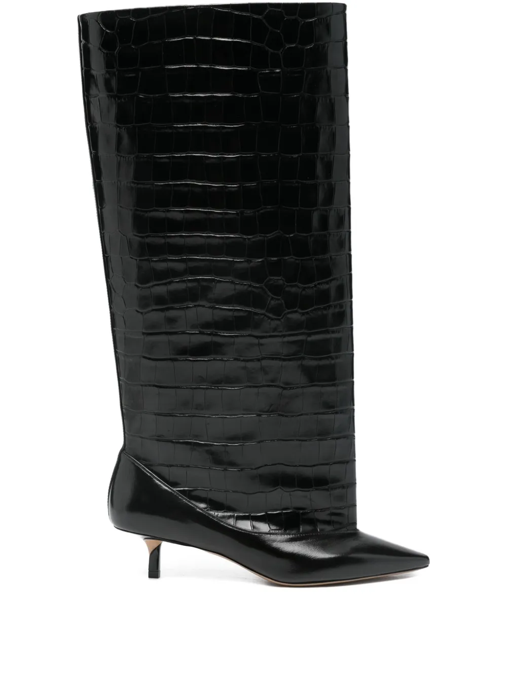 Jacquemus 45mm croc-embossed boots | Black | Image 1
