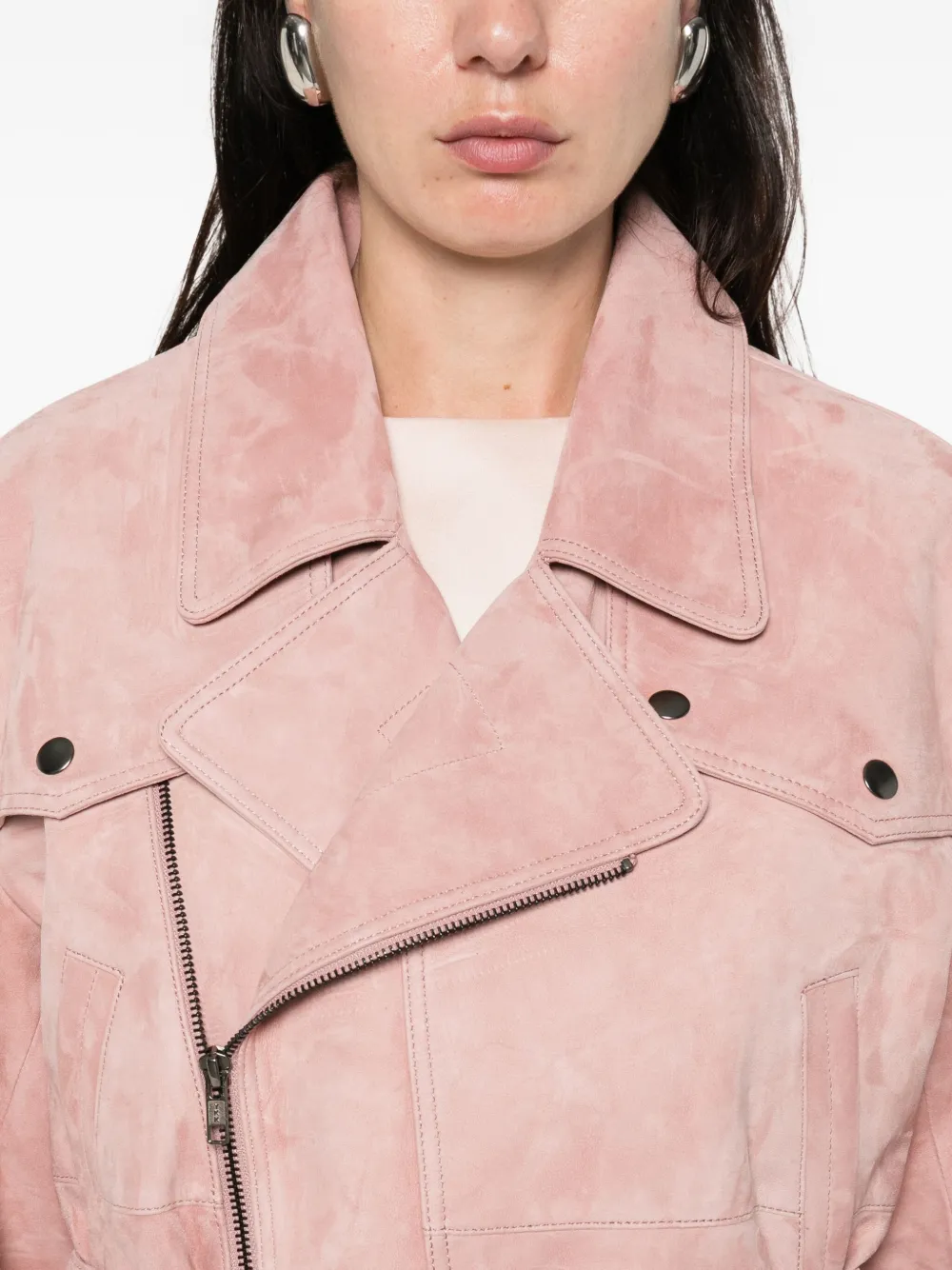 Alex Perry Belted Zip Coat In Pink