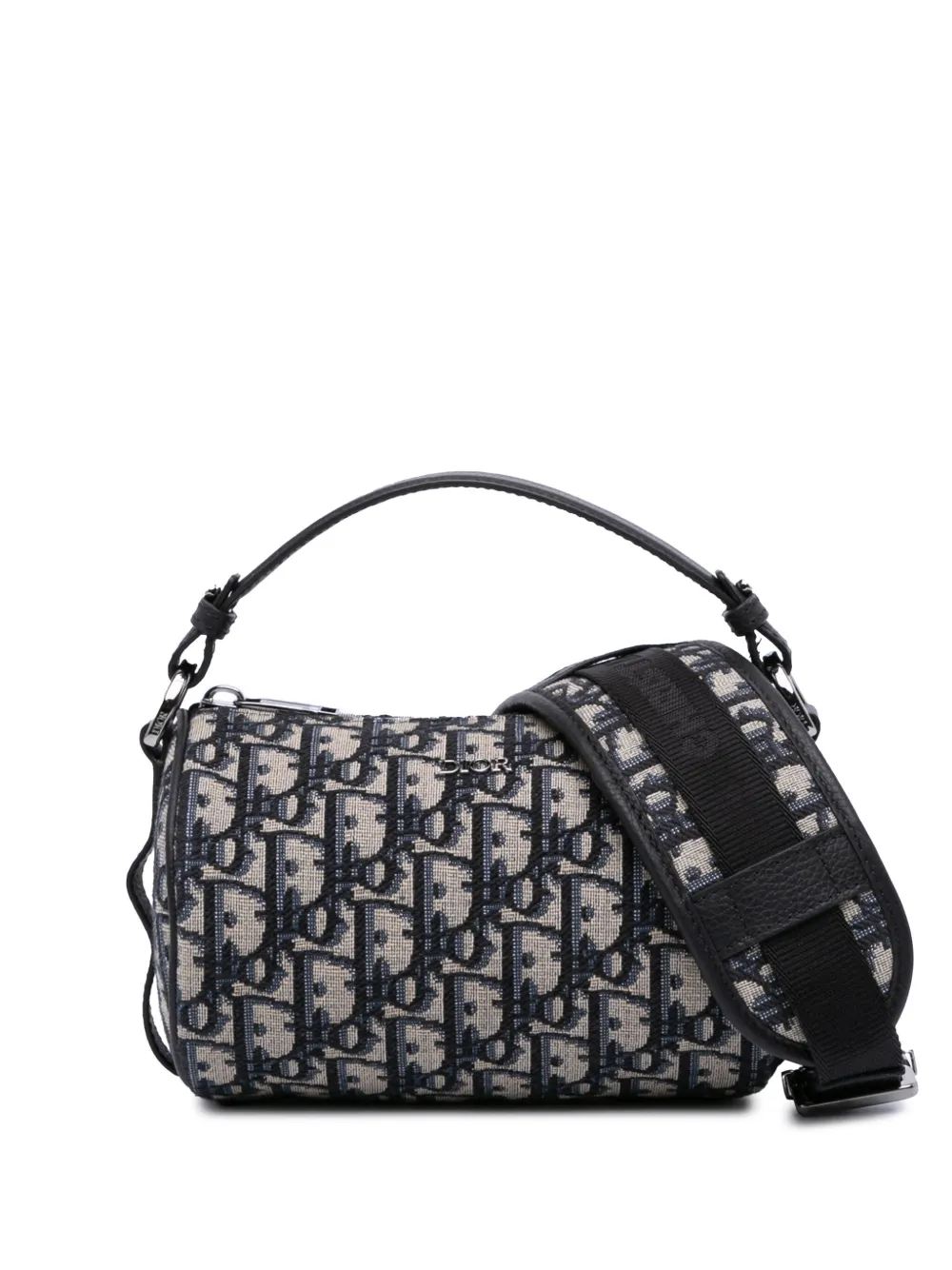 Christian Dior Pre-Owned 2022 Mini Oblique Canvas Roller Messenger Bag satchel | Blue | Image 1