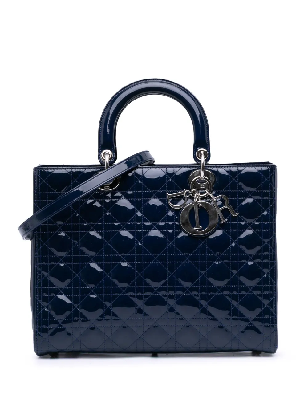 2013 Large Patent Cannage Lady Dior satchel