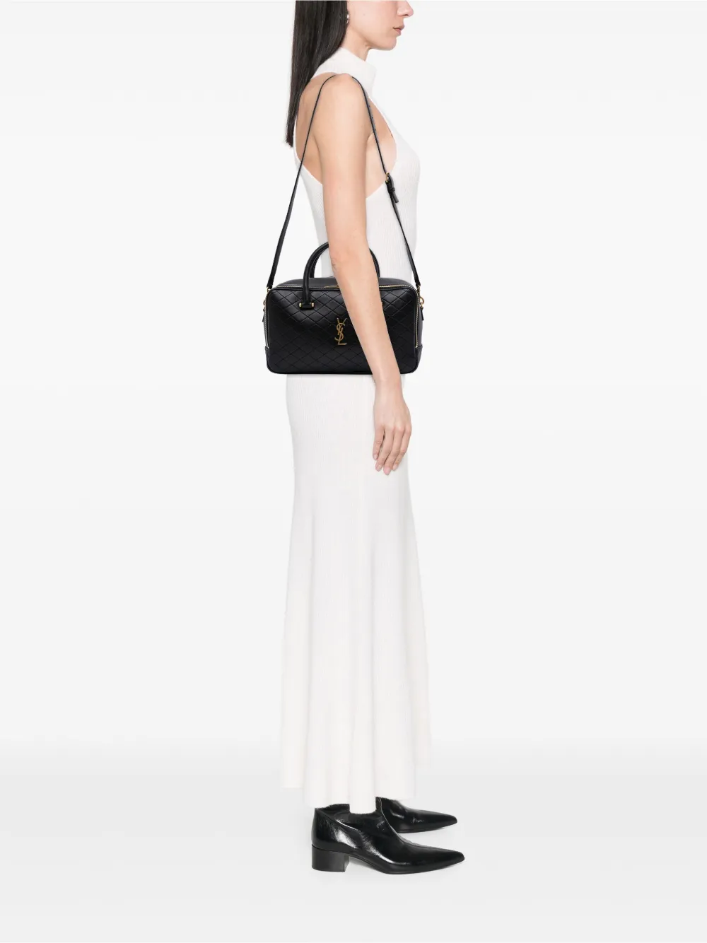 Saint Laurent Pre-Owned 2023 Quilted Lambskin Lyia Duffle Bag satchel | Pre-Owned | Image 2