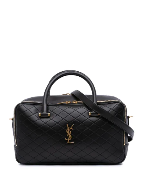 Saint Laurent Pre-Owned 2023 Quilted Lambskin Lyia Duffle Bag satchel